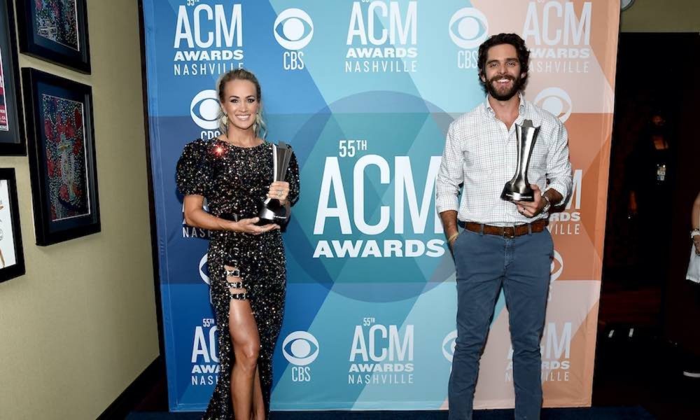 Carrie Underwood Thomas Rhett ACM Awards GettyImages 1272915181 e1652696530132 1000x600 1